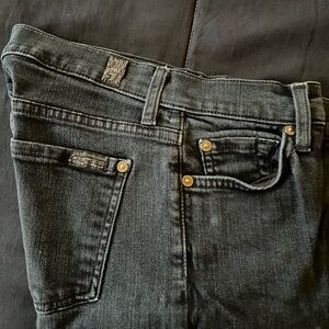 7 For All Mankind Women's Black Skinny Jeans